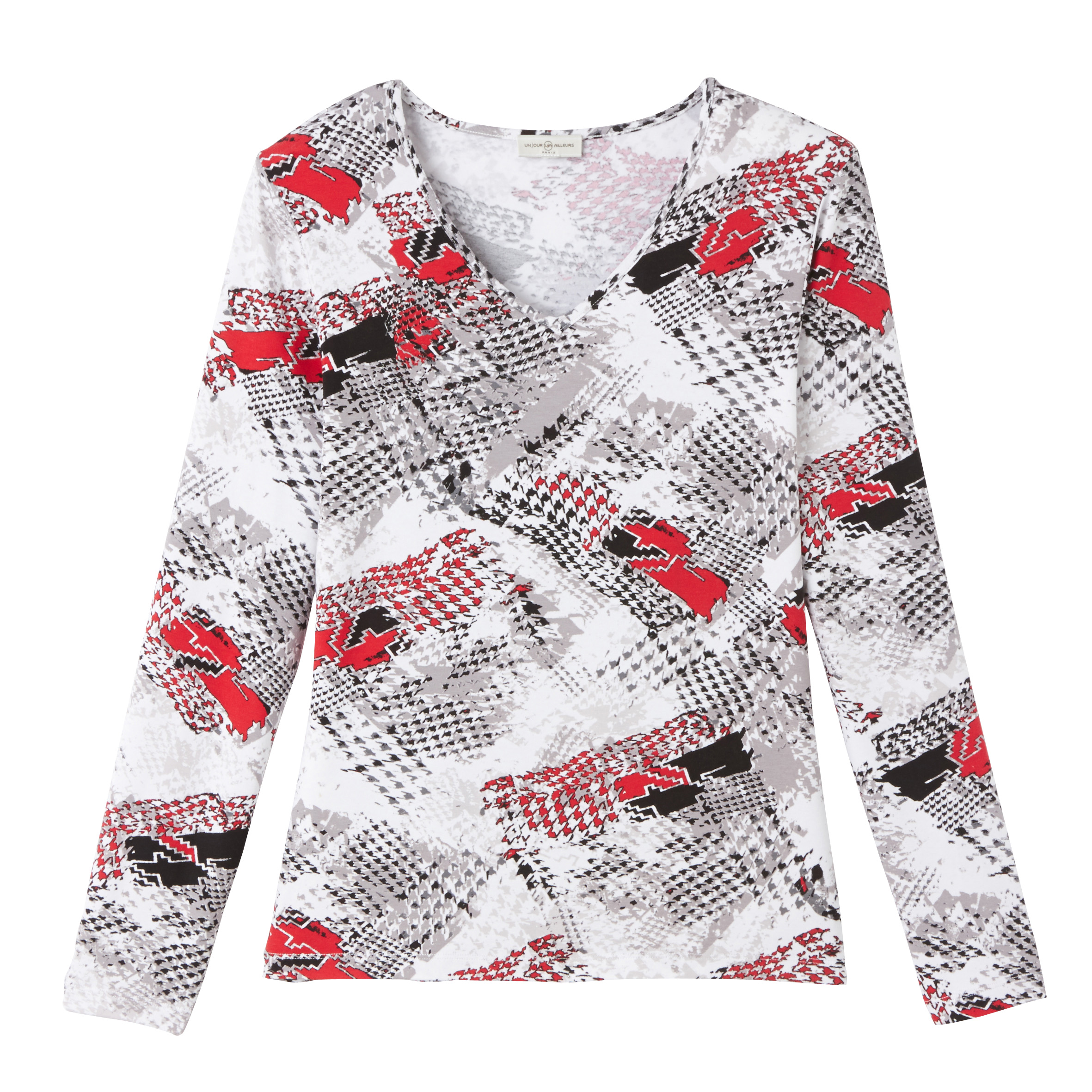 T-shirt-pied-de-coq-Noir-R63077NO_photo